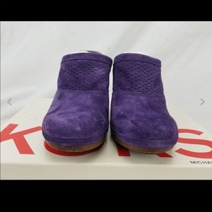 Michael Kors purple wedge heels